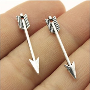 50 Stück Pfeile Charms Anhänger --- 30 mm Antikes Silber / Antike Bronze DIY Schmuckherstellung Basismaterial