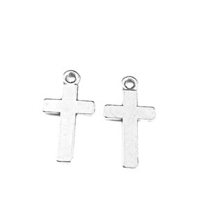 20pcs Cross charms pendant---24x13mm Antique silver DIY jewelry hanmade base material