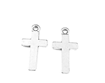 20pcs Cross charms pendant---24x13mm Antique silver DIY jewelry hanmade base material