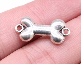 10 Stück Bone Link Charms 22x10mm antikes Silber DIY Schmuck handgemachtes Grundmaterial