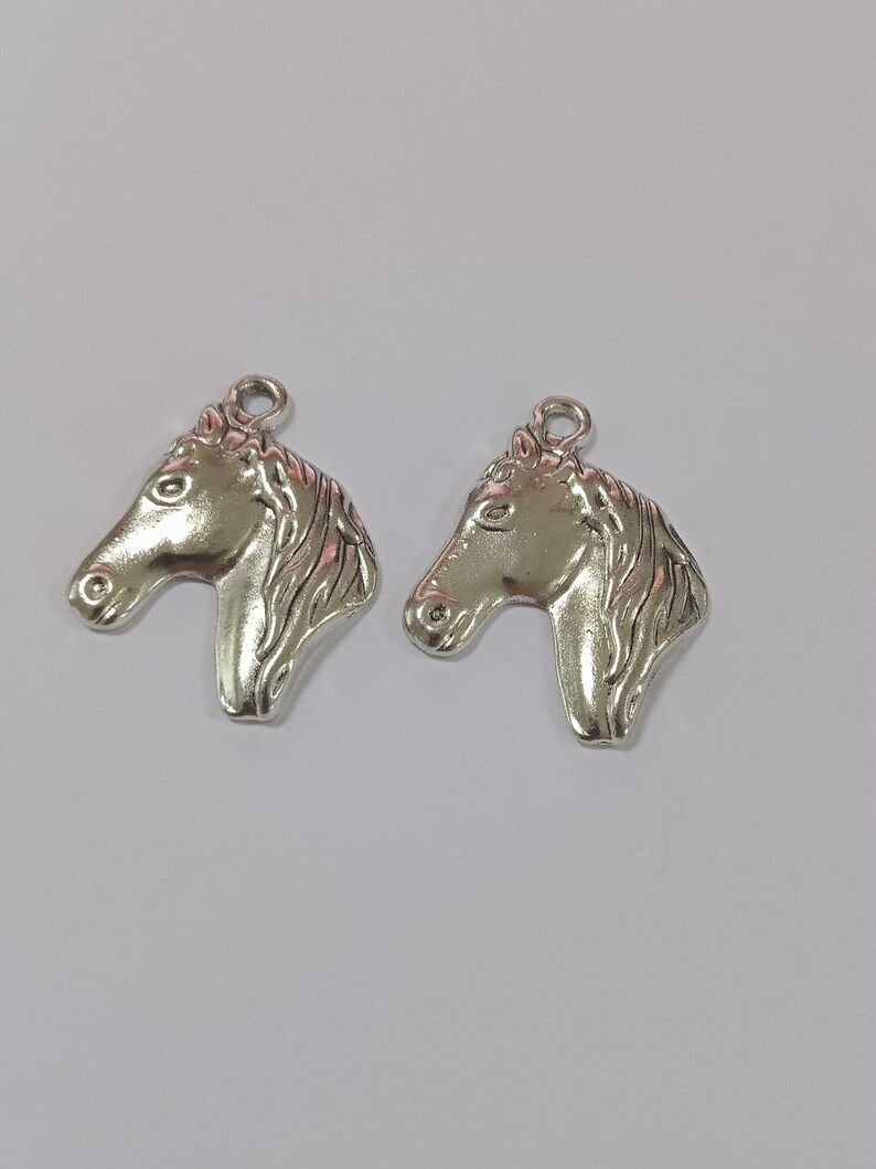 10pcs Horse Charms Pendant28x22mm Antique Silver DIY Jewelry Making Ornament Accessories image 3