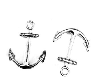 10pcs Anchor charms pendant---31x25mm Antique silver DIY jewelry handmade base material