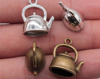 10pcs Teapot charms pendant---20x17x10mm Antique silver/Antique bronze DIY jewelry handmade base material