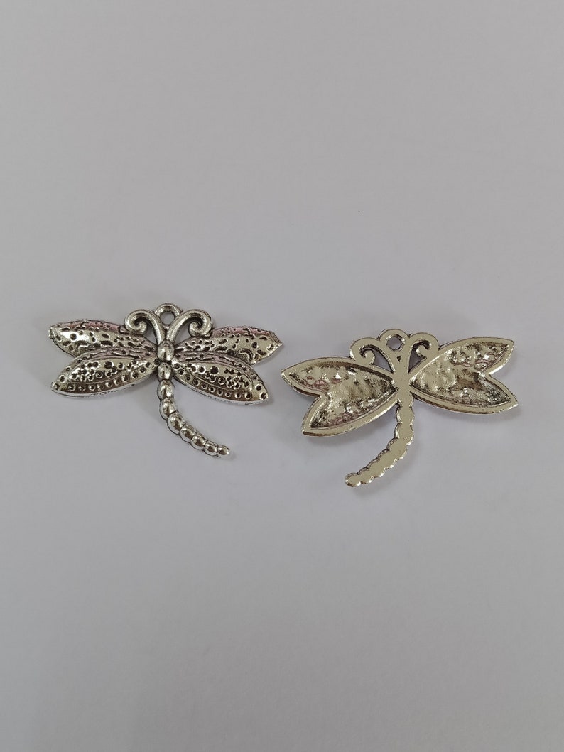 10pcs Dragonfly charms pendant17x25mm Antique silver DIY jewelry handamde base material image 6