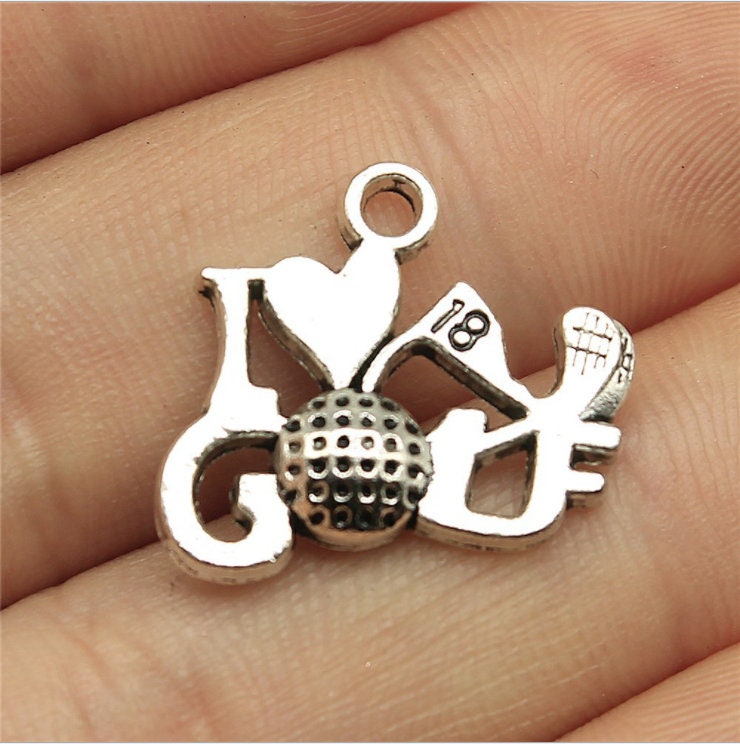 Golf Bag Charm, Gold Plate-141V