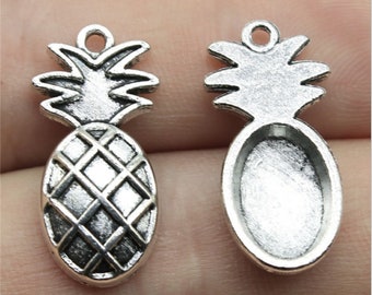 10pcs Pineapple charms pendant---24x12mm antique silver Jewelry making findings