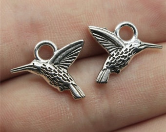 20PCS Hummingbirds charms pendant---19x15mm Antique silver/Antique bronze DIY jewelry handmade base material