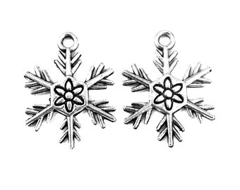 20pcs Snowflake charms pendant---18x24mm Antique silver DIY jewelry handmade base material