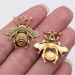 10pcs Bumblebee Charms Pendant---25x25mm Antique Silver/Antique Bronze/Antique Gold DIY Jewelry Making Findings