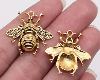 10pcs 35x40mm Abeja Abeja Charm Colgante