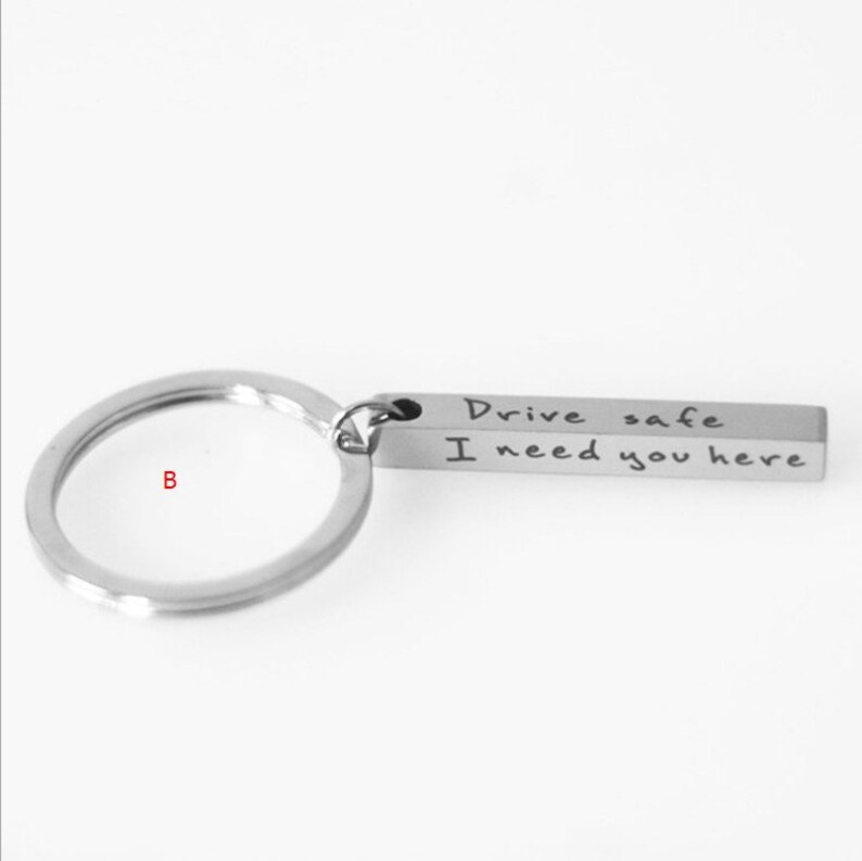 Stainless Steel Drive Safe Keychain 3 Styles Free Choice Etsy
