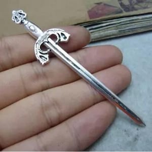 10pcs Sword Charms---25x87mm Antique Silver DIY Jewelry making accessories