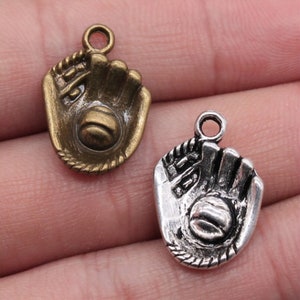 10pcs Baseball gloves charms pendant---20x14mm Antique silver/Antique bronze DIY jewelry handmade base material