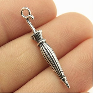 30 stks Paraplu-hanger --- 35 x 6 mm Antiek zilver/antiek brons DIY sieraden handgemaakt basismateriaal