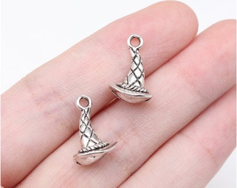 25pcs Magic Hat charms pendant---15x11x10mm Antique silver DIY jewelry handmade base material