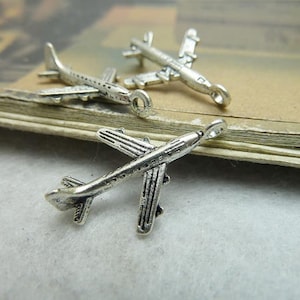 50pcs 5x15x22mm Aircraft Flugzeug Charms Anhänger Bild 3