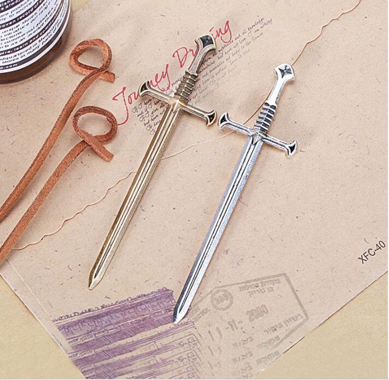 10pcs Sword Charms 25x88mm Antique Silver/Bronze DIY Jewelry Accessories image 3