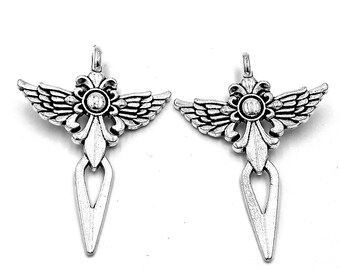 10pcs Daggers charms pendant---48x34mm Antique silver DIY jewelry handmade base material