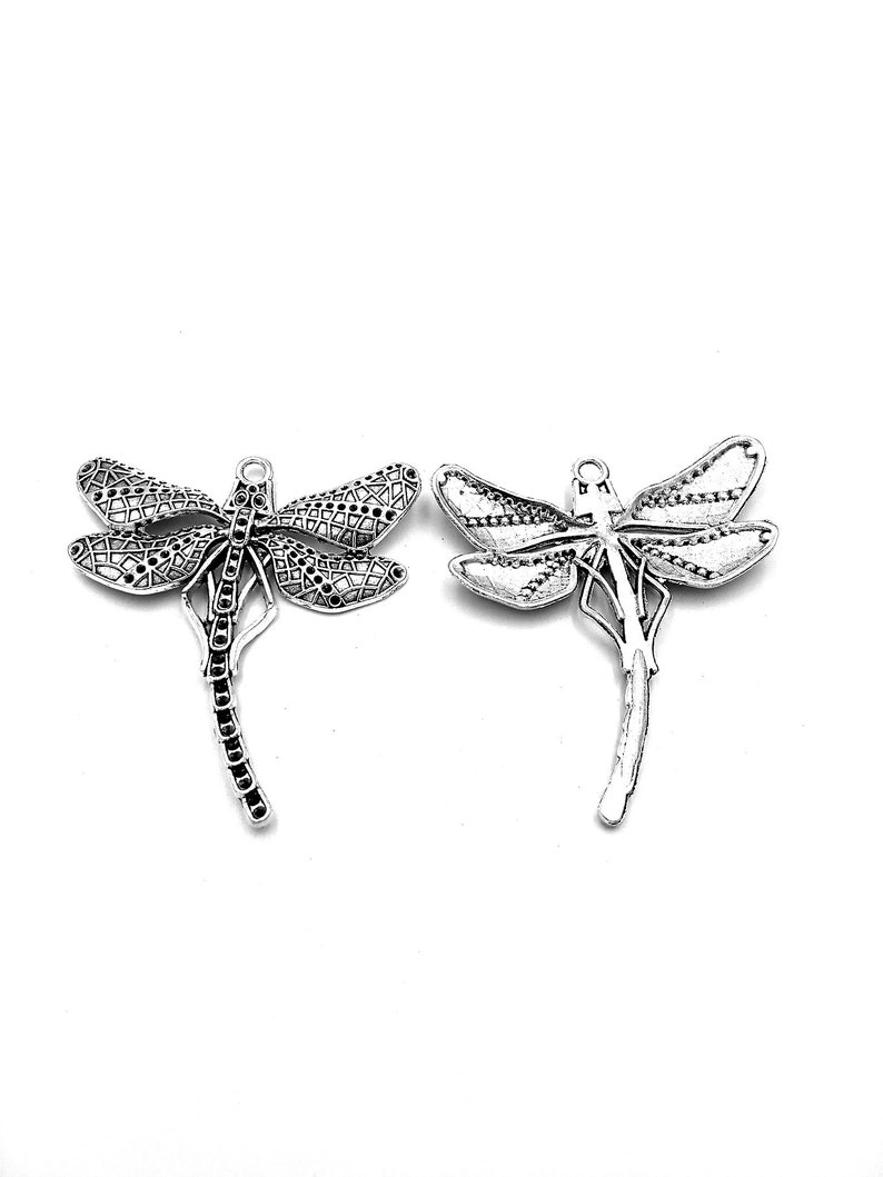 10pcs Dragonfly Charms Pendant 50x55mm Antique Silver DIY Jewelry Making Ornament Accessories image 5