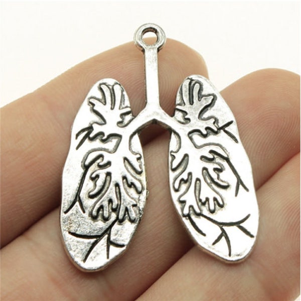10pcs Lung charms pendant---39x30mm Antique silver DIY jewelry handmade base material
