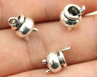 10pcs 3D Witch's cauldron Charms Pendant---12 x 8mm Antique silver/Antique bronze DIY Craft base material