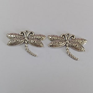 10pcs Dragonfly charms pendant17x25mm Antique silver DIY jewelry handamde base material image 5