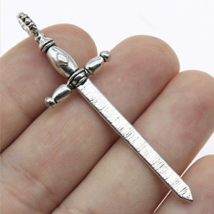 10pcs Swords charms pendant---59x19mm Antique silver/Antique bronze DIY jewelry handmade base material