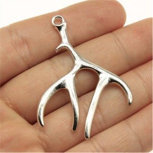 5pcs Antlers charms pendant---51x40mm Antique silver/Antique bronze DIY jewelry handmade base material