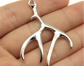 5pcs Antlers charms pendant---51x40mm Antique silver/Antique bronze DIY jewelry handmade base material