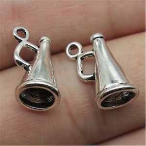30PCS Loudspeaker charms pendant---15x9x9mm Antique silver jewelry DIY handmade base material