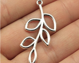 20pcs Branch Charms Pendant---41x20mm Antique Silver DIY jewelry handmade base material