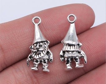 10pcs Santa Claus charms pendant---28x11x7mm antique silver DIY Material For Jewelry Making