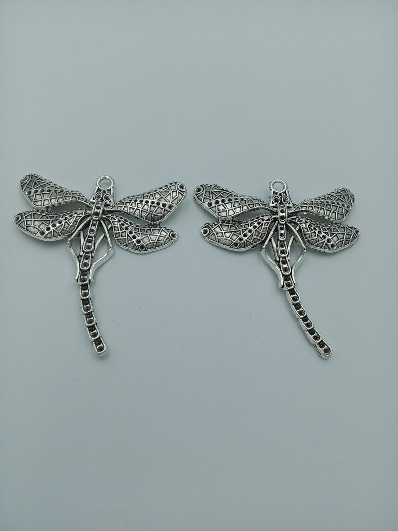 10pcs Dragonfly Charms Pendant 50x55mm Antique Silver DIY Jewelry Making Ornament Accessories image 7