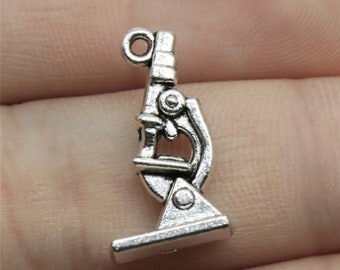 10PCS Microscope charms pendant---21x11x8mm Antique silver DIY jewelry hanmade base material