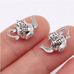 20pcs 7x13x15mm 3D Teapot Tea Pot Charm Colgante