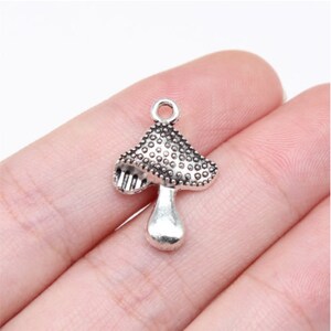 20pcs Mushroom charms pendant---20x14mm Antique silver DIY jewelry handmade base material
