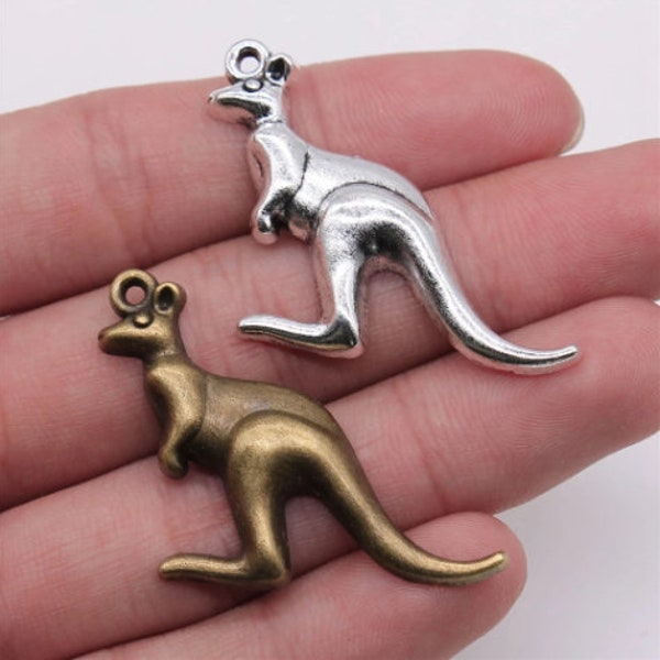 5pcs kangaroo charms pendant---47x31mm Antique silver/Antique bronze jewelry making findings