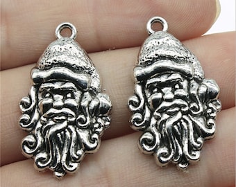 10pcs Santa Claus charms pendant---32X19mm antique silver DIY Jewelry Making Ornament Accessories