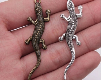 10pcs 15x56mm Eidechse Gecko Charm Anhänger