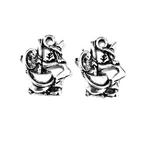 20PCS Witch refining charms pendant---19x15mm Antique silver DIY jewelry handmade base material