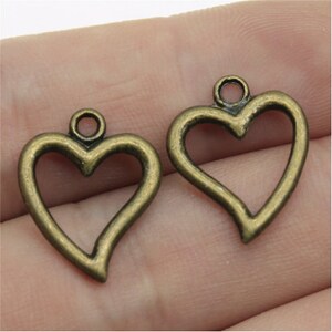 20pcs Peach heart charms pendant 18x15mm Antique silver/Antique Bronze DIY Jewelry Making Ornament Accessories Antique bronze