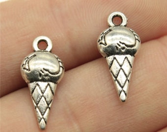 30pcs Ice cream charms pendant---19x8x4mm Antique silver DIY jewelry handmade base material