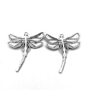 10pcs Dragonfly Charms Pendant 50x55mm Antique Silver DIY Jewelry Making Ornament Accessories image 6