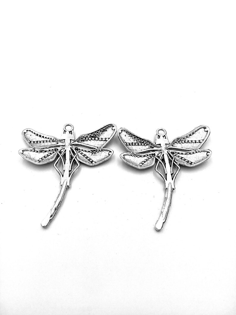 10pcs Dragonfly Charms Pendant 50x55mm Antique Silver DIY Jewelry Making Ornament Accessories image 6