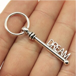 10pcs 17x53mm Carta Sueño Key Charm Colgante
