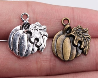 10pcs 21x18mm Pendant Pumpkin Pumpkin Charm Pendants For Jewelry Making Antique Silver/Antique Bronze Color Pumpkin Pendants