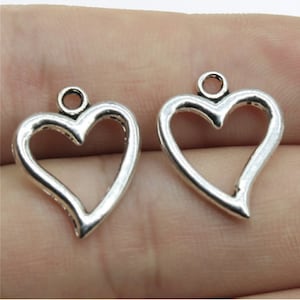 20pcs Peach heart charms pendant 18x15mm Antique silver/Antique Bronze DIY Jewelry Making Ornament Accessories Antique silver