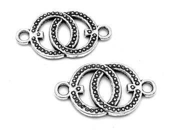 20pcs Infinite link charms---13x24mm Antique silver DIY jewelry handmade base material