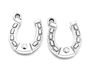 20PCS Horseshoe charms pendant---15x12mm Antique silver DIY jewelry handmade base material