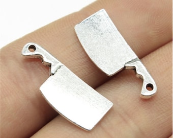 50pcs Kitchen knife charms pendant---23x9mm Antique silver/Antique bronze DIY jewelry handmade base material